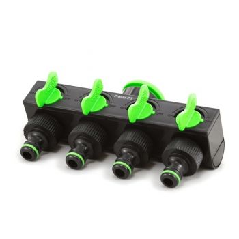 Кран шаровый Presto-PS на 4 выхода с внутренней резьбой 3/4-1 дюйм  4006
