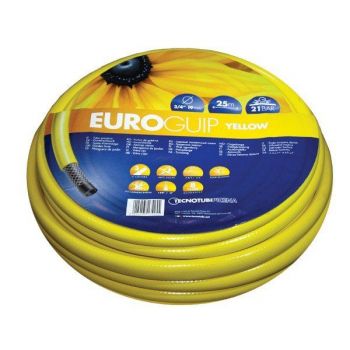 Шланг садовый Tecnotubi Euro Guip Yellow для полива Ø 3/4"- 30м Шланг садовый Tecnotubi Euro Guip Yellow для полива Ø 3/4"- 30м