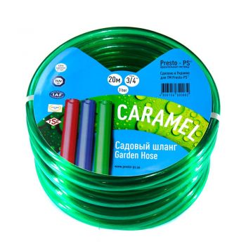 Шланг для полива Evci Plastik Софт Силикон (Caramel зеленый) садовый  | 3/4 дюйма | 20 м