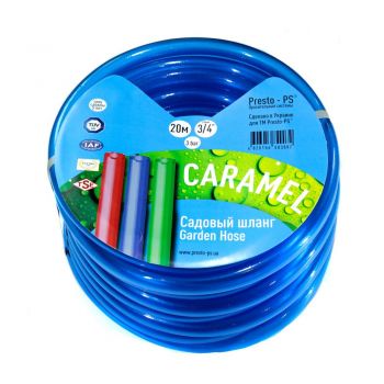 Шланг для полива Presto-PS Caramel синий садовый  | 3/4 дюйма | 20 м
