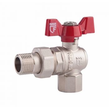 SD FORTE Кран Американка угловой 1'' SF221W25 SD FORTE Кран Американка угловой 1'' SF221W25